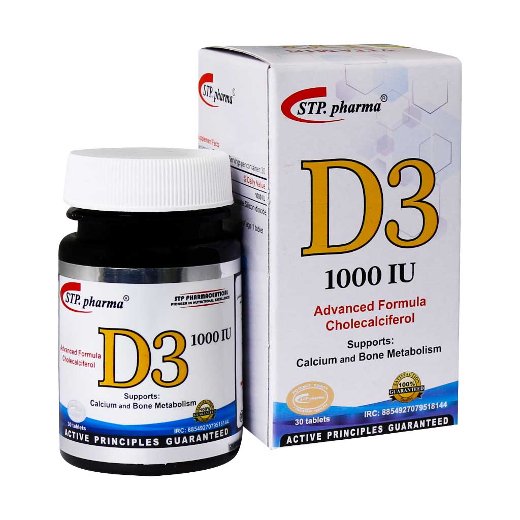 قرص ویتامین D3 1000 واحد اس تی پی فارما 30 عدد قرص ویتامین D3 1000 واحد اس تی پی فارما 30 عدد