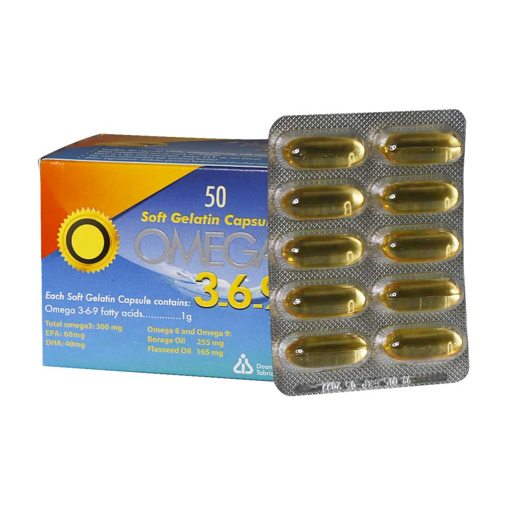 کپسول ژلاتینی امگا 3 6 9 دانا 50 عدد کپسول ژلاتینی امگا 3 6 9 دانا 50 عدد