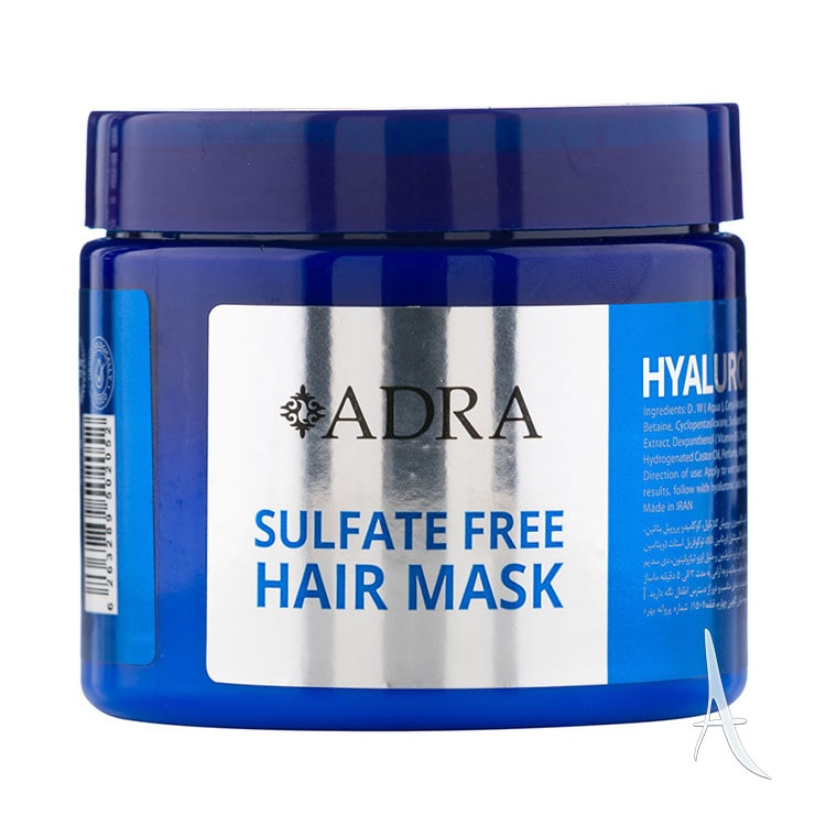 ماسک مو فاقد سولفات قوطی آدرا حاوی هیالورونیک اسید (با آبکشی) - 400 میلی لیتر